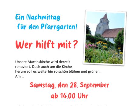 Ein Nachmittag für den Pfarrgarten!