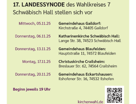 Kandidatenvorstellung zur Wahl der 17. Landessynode