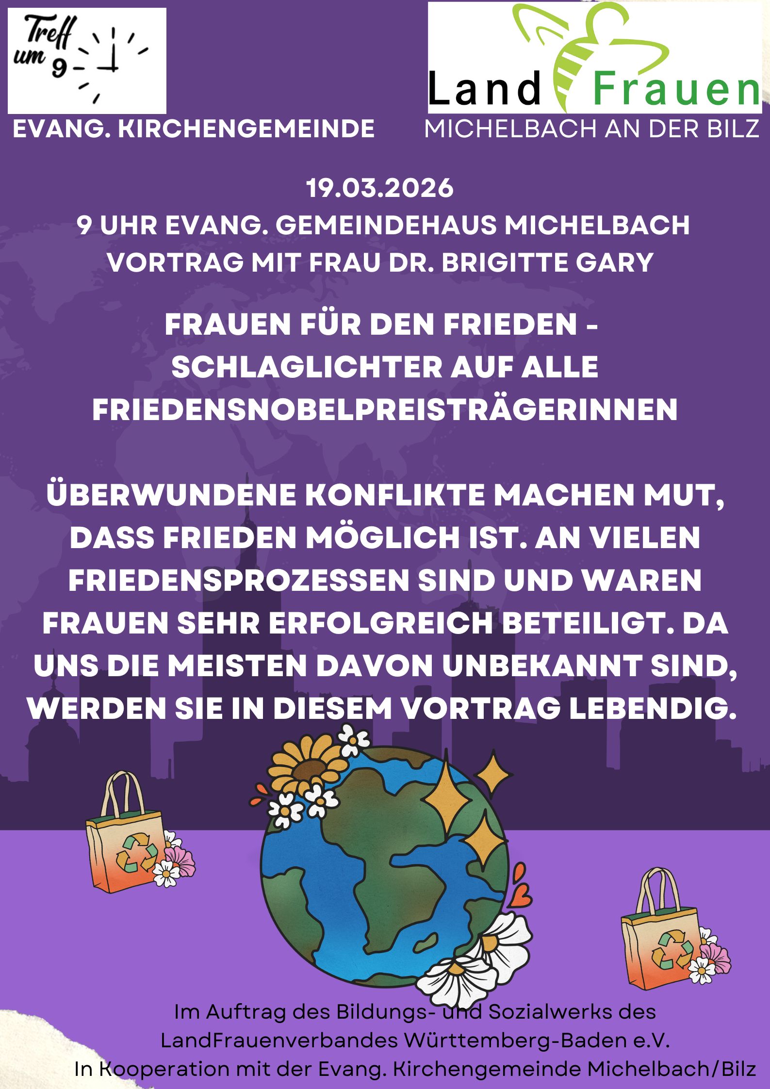 Herzliche Einladung zum Treff um 9 am 19. März 2026