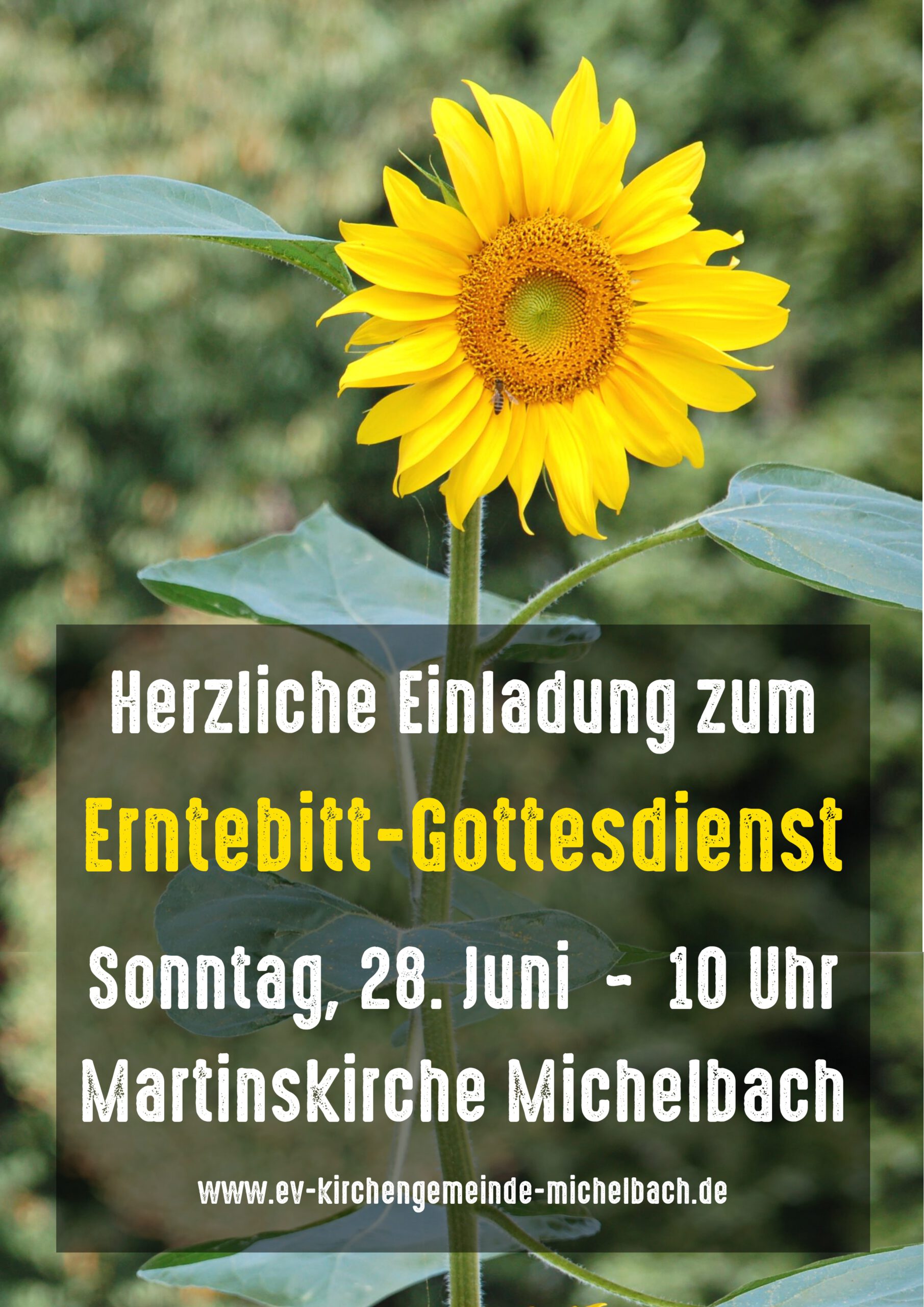 Herzliche Einladung zum Erntebitt-Gottesdienst