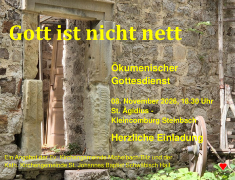 Ökumenischer Gottesdienst auf der Kleincomburg am 8.11.2026